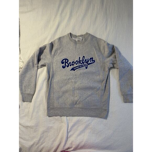 Brooklyn Sweatshirt Medium Unisex Gray Blue Trendy - Picture 1 of 4